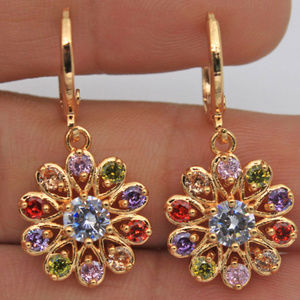 18K Yellow Gold Filled Mystical Topaz Earrings
